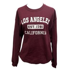 Burgundy Los Angeles California Crewneck Sweatshirt – Size M – NWOT